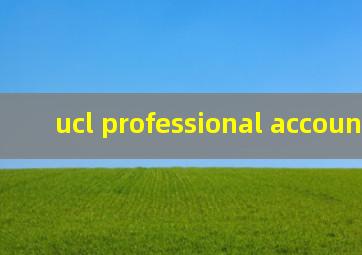 ucl professional accountancy